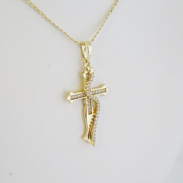 Cadena de Acero Inoxidable Bañada en Oro 14K – CH1321-1 - Imagen 2