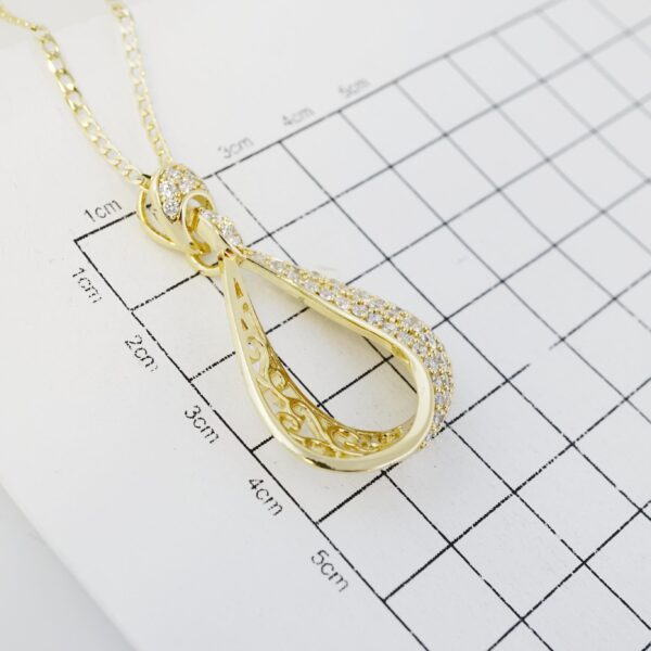 Cadena de Acero Inoxidable Bañada en Oro 14K – CH1283-1 - Imagen 3