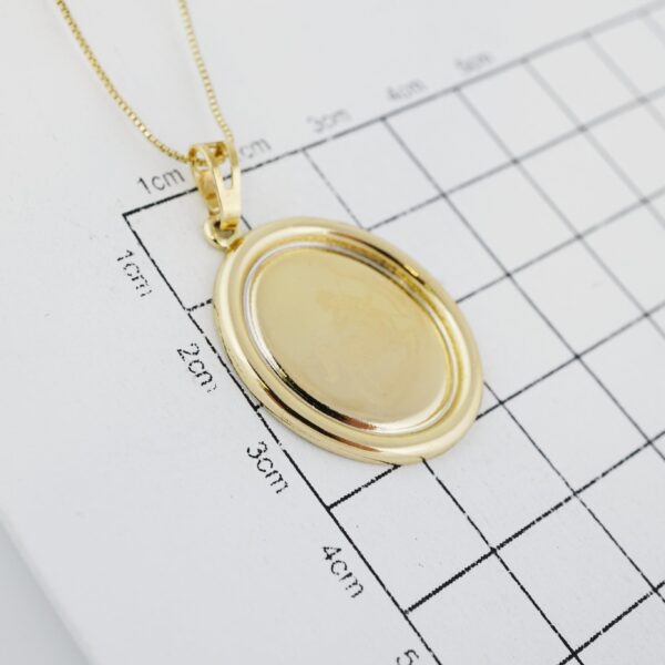 Cadena de Acero Inoxidable Bañada en Oro 14K – CH1368-1 - Imagen 3