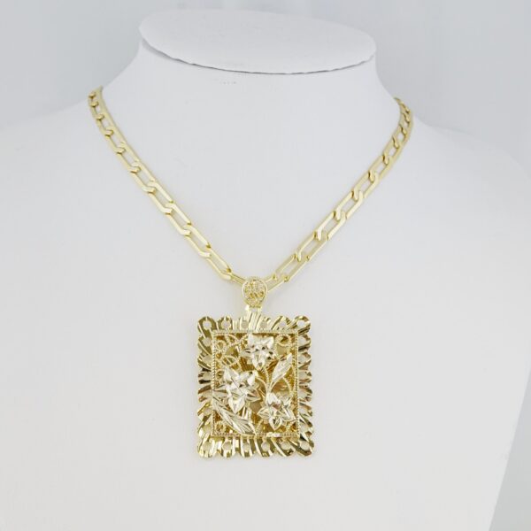 Cadena de Acero Inoxidable Bañada en Oro 14K – CH1287-2