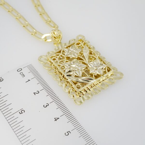 Cadena de Acero Inoxidable Bañada en Oro 14K – CH1287-2 - Imagen 3