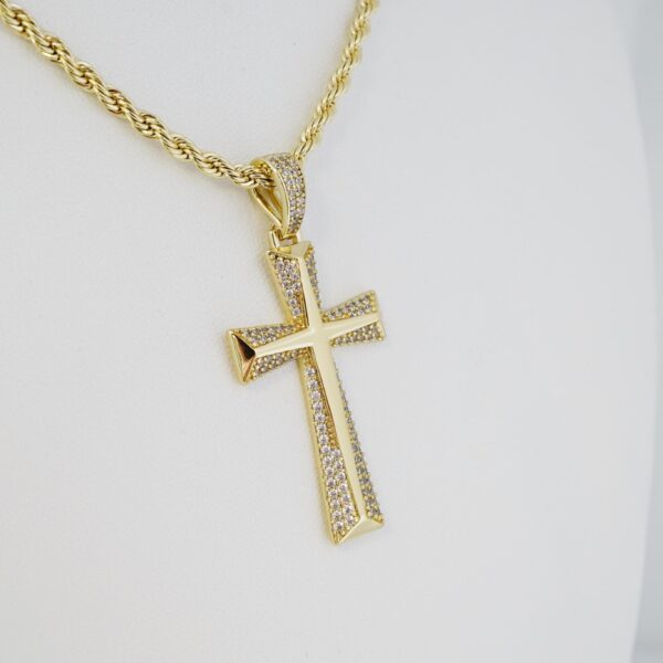 Cadena de Acero Inoxidable Bañada en Oro 14K – CH1288-2 - Imagen 2
