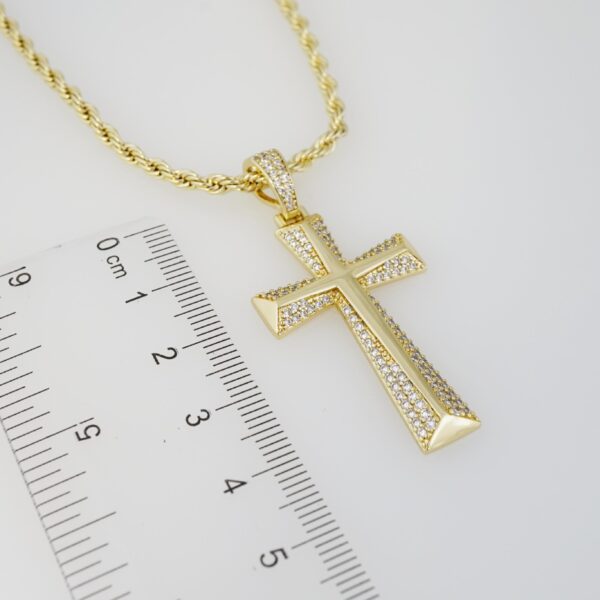 Cadena de Acero Inoxidable Bañada en Oro 14K – CH1288-2 - Imagen 3
