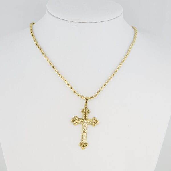 Cadena de Acero Inoxidable Bañada en Oro 14K – CH1292-2