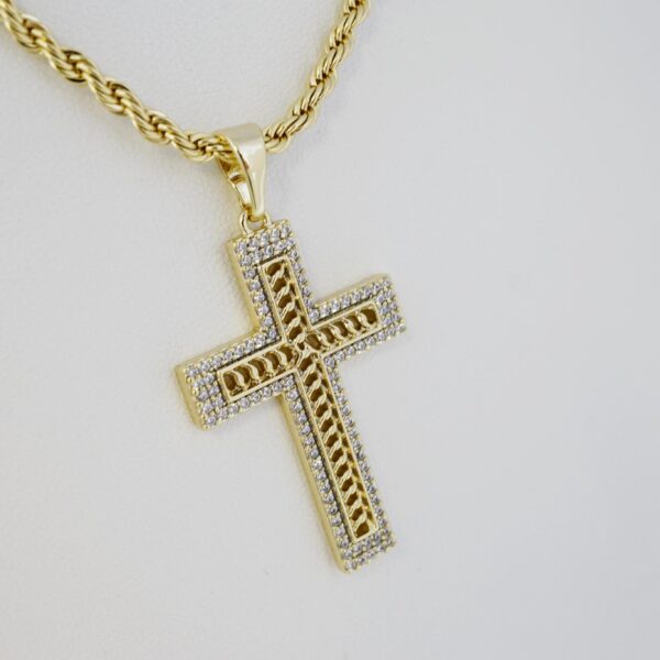 Cadena de Acero Inoxidable Bañada en Oro 14K – CH1300-2 - Imagen 2
