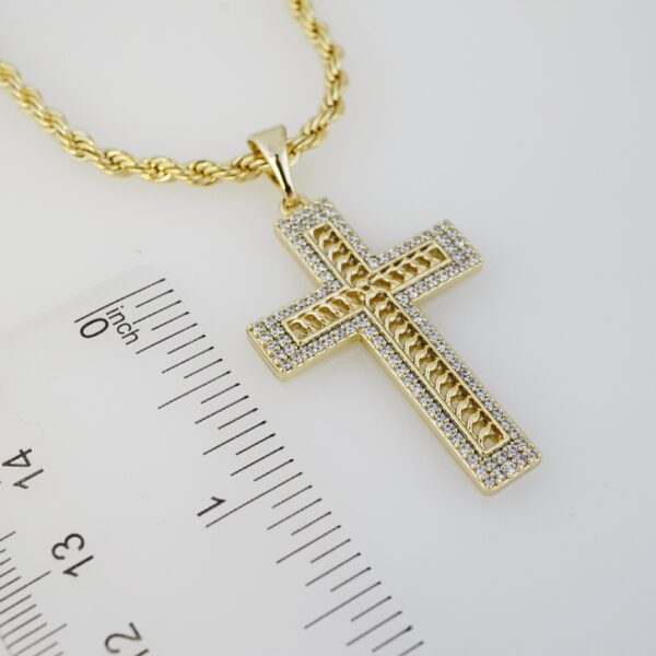 Cadena de Acero Inoxidable Bañada en Oro 14K – CH1300-2 - Imagen 3