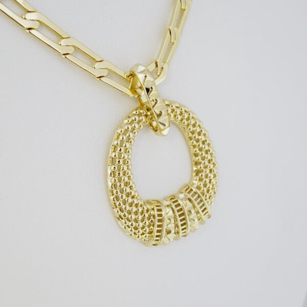Cadena de Acero Inoxidable Bañada en Oro 14K – CH1304-2 - Imagen 2