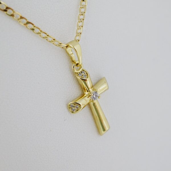 Cadena de Acero Inoxidable Bañada en Oro 14K – CH1314-2 - Imagen 2