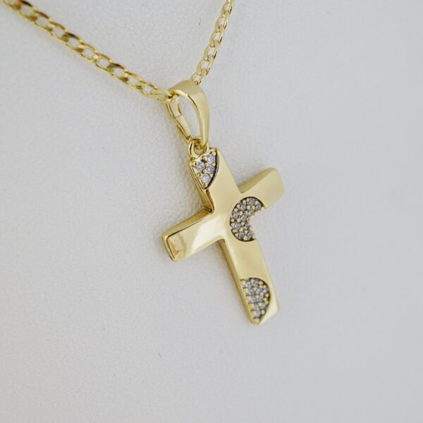 Cadena de Acero Inoxidable Bañada en Oro 14K – CH1318-2 - Imagen 2