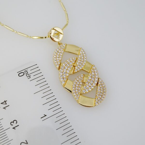 Cadena de Acero Inoxidable Bañada en Oro 14K – CH1323-2 - Imagen 3
