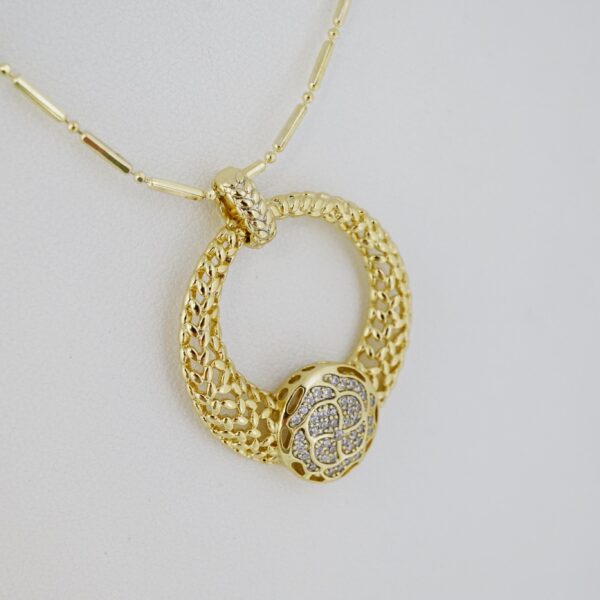 Cadena de Acero Inoxidable Bañada en Oro 14K – CH1324-2 - Imagen 2