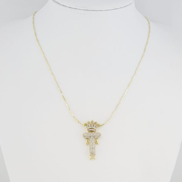Cadena de Acero Inoxidable Bañada en Oro 14K – CH1325-2