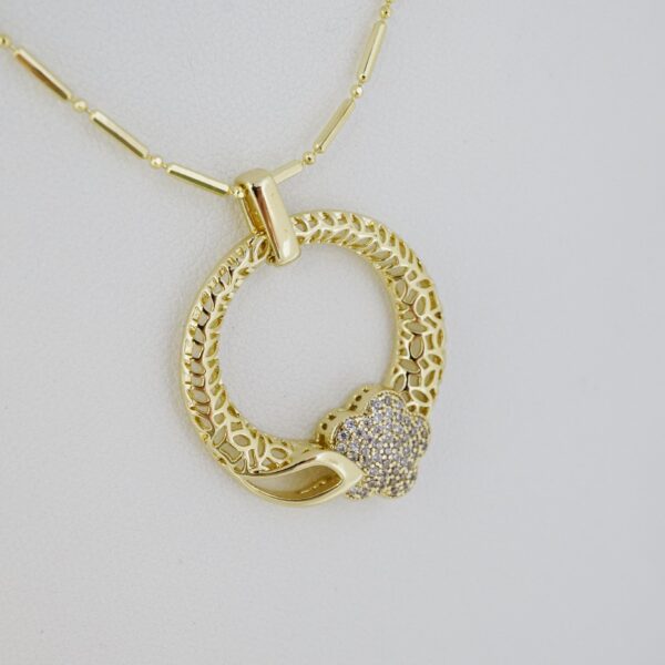 Cadena de Acero Inoxidable Bañada en Oro 14K – CH1328-2 - Imagen 2