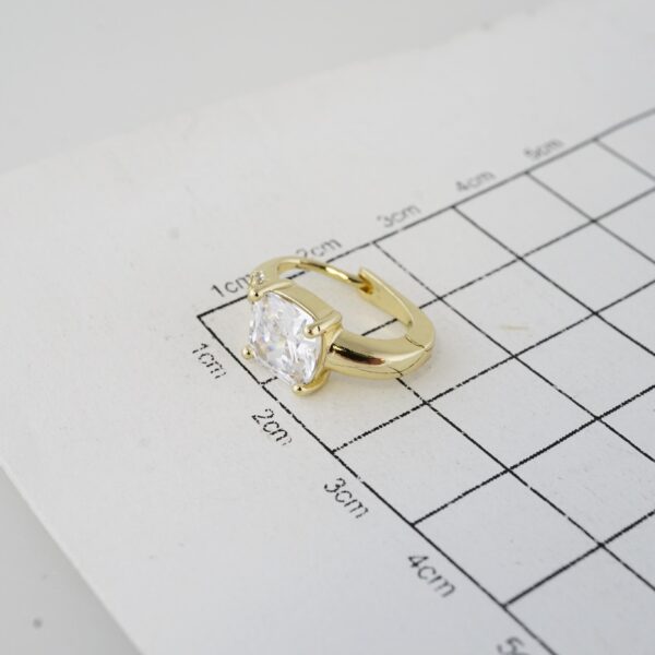 Aretes de Acero Inoxidable Bañados en Oro 14K – EA20271 - Imagen 3