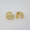 Aretes de Acero Inoxidable Bañados en Oro 14K – EA20261 - Imagen 2