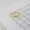 Aretes de Acero Inoxidable Bañados en Oro 14K – EA20501 - Imagen 3