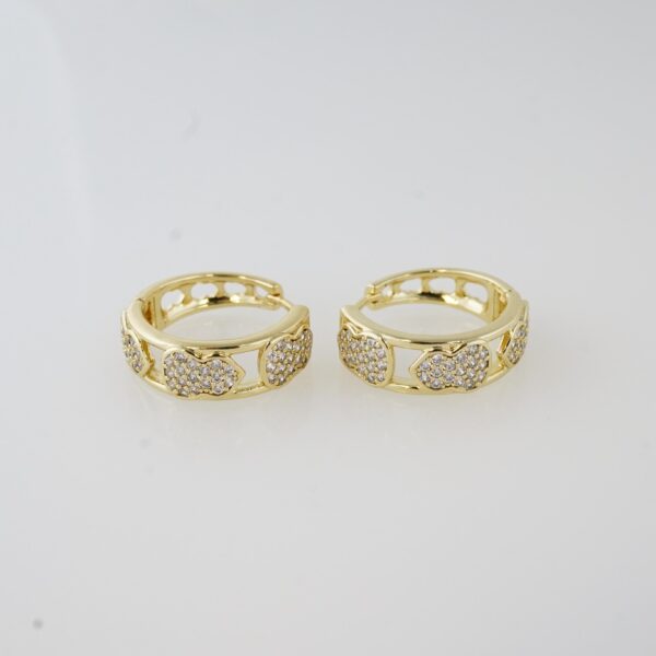Aretes de Acero Inoxidable Bañados en Oro 14K – EA20161