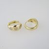 Aretes de Acero Inoxidable Bañados en Oro 14K – EA20381 - Imagen 2