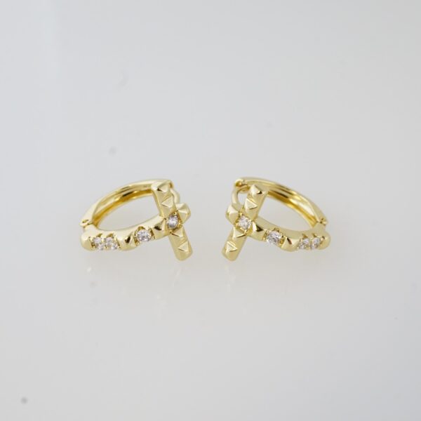 Aretes de Acero Inoxidable Bañados en Oro 14K – EA20361