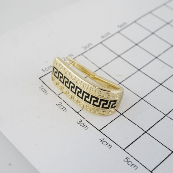 Aretes de Acero Inoxidable Bañados en Oro 14K – EA20011 - Imagen 3