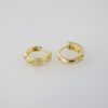 Aretes de Acero Inoxidable Bañados en Oro 14K – EA20481 - Imagen 2