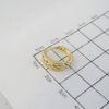 Aretes de Acero Inoxidable Bañados en Oro 14K – EA20481 - Imagen 3