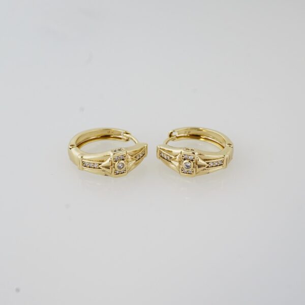 Aretes de Acero Inoxidable Bañados en Oro 14K – EA20391