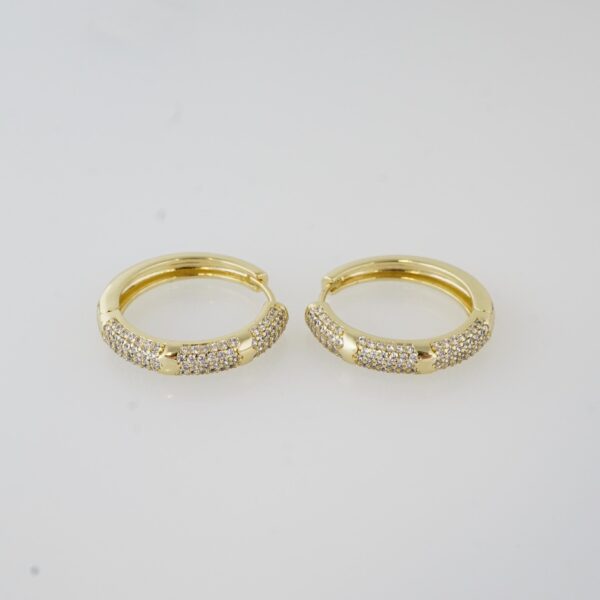 Aretes de Acero Inoxidable Bañados en Oro 14K – EA20041