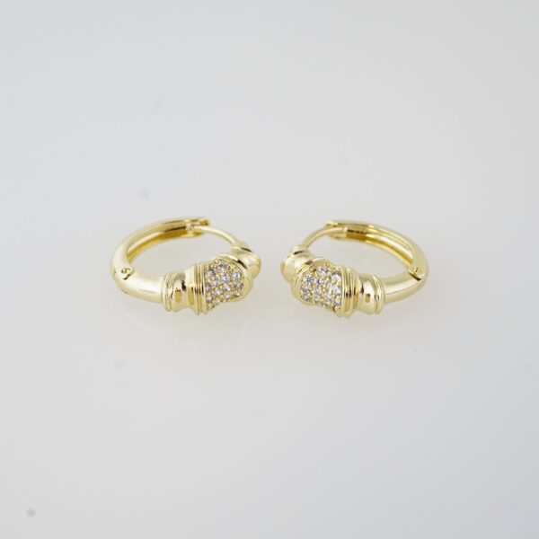 Aretes de Acero Inoxidable Bañados en Oro 14K – EA20411