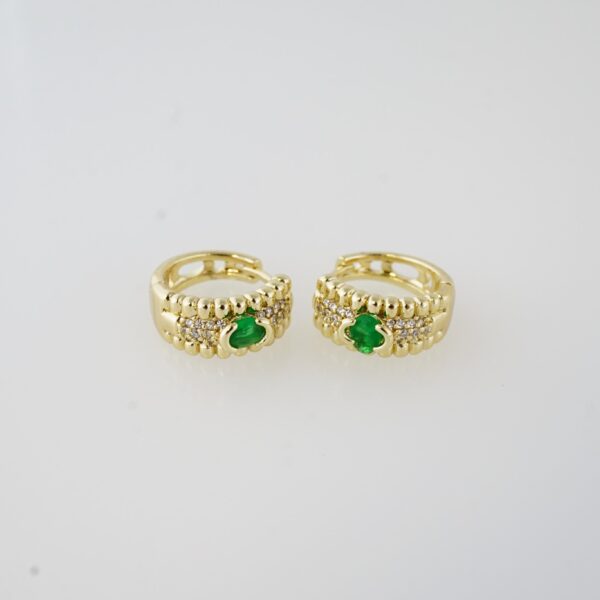Aretes de Acero Inoxidable Bañados en Oro 14K – EA20311