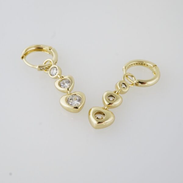 Aretes de Acero Inoxidable Bañados en Oro 14K – EA20401