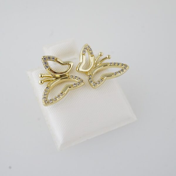 Aretes de Acero Inoxidable Bañados en Oro 14K – EA20321