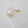 Aretes de Acero Inoxidable Bañados en Oro 14K – EA20301 - Imagen 2