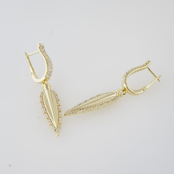 Aretes de Acero Inoxidable Bañados en Oro 14K – EA20111
