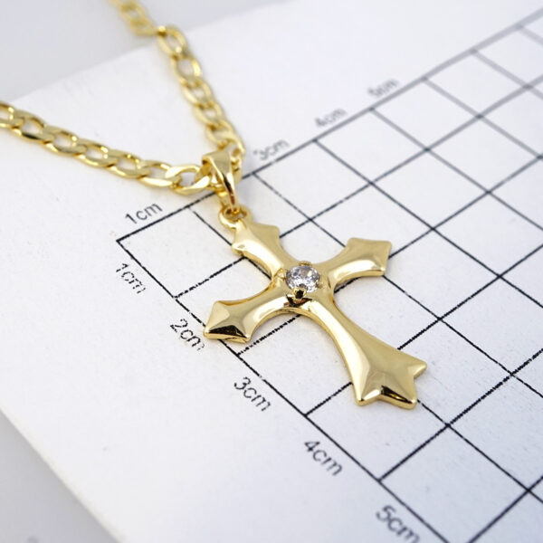 Cadena de Acero Inoxidable Bañada en Oro 14K – CH1282 - Imagen 3