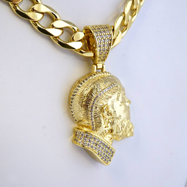 Cadena de Acero Inoxidable Bañada en Oro 14K – CH1327 - Imagen 2