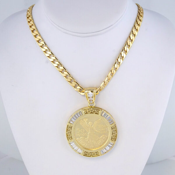 Cadena de Acero Inoxidable Bañada en Oro 14K – CH1330
