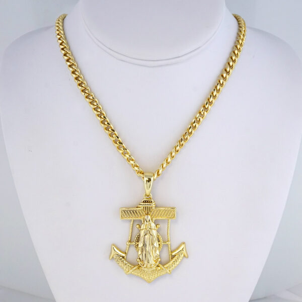 Cadena de Acero Inoxidable Bañada en Oro 14K – CH1346