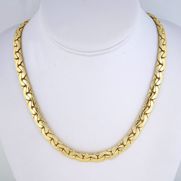 Cadena de Acero Inoxidable Bañada en Oro 14K – CH1354