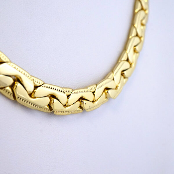 Cadena de Acero Inoxidable Bañada en Oro 14K – CH1354 - Imagen 2