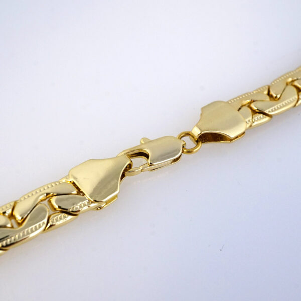 Cadena de Acero Inoxidable Bañada en Oro 14K – CH1354 - Imagen 3