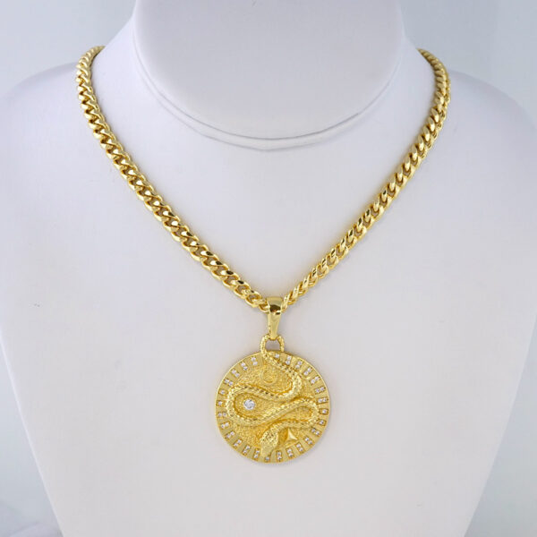 Cadena de Acero Inoxidable Bañada en Oro 14K – CH1358
