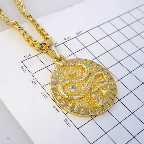Cadena de Acero Inoxidable Bañada en Oro 14K – CH1358 - Imagen 3