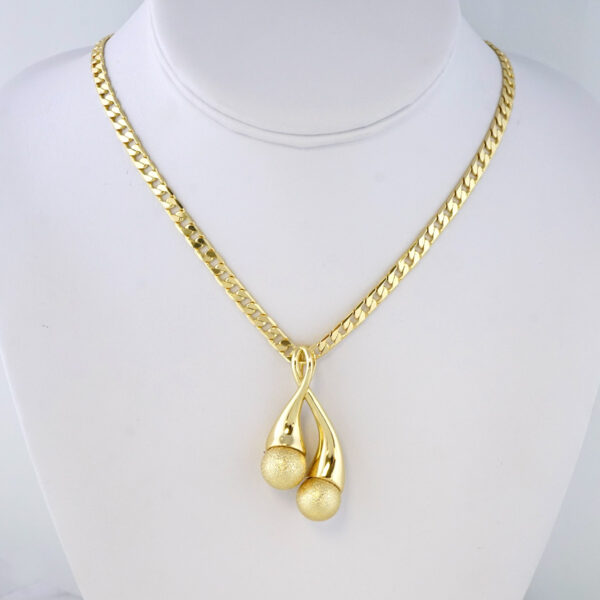 Cadena de Acero Inoxidable Bañada en Oro 14K – CH1362