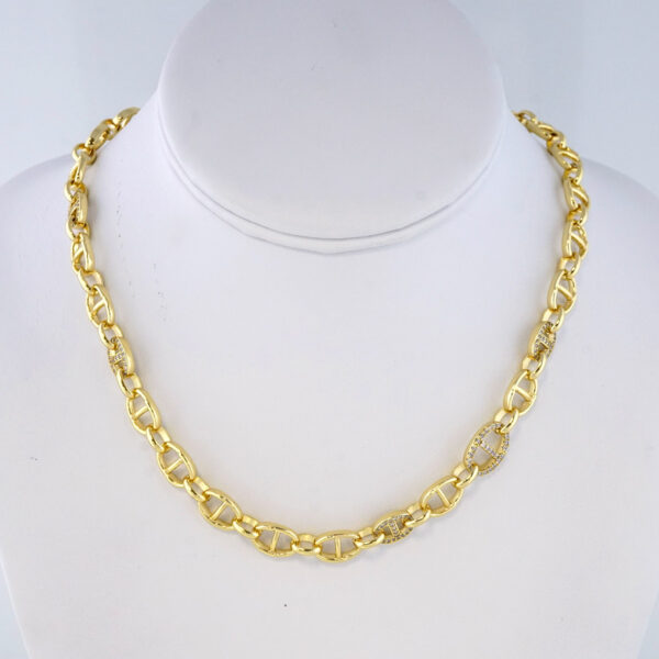 Cadena de Acero Inoxidable Bañada en Oro 14K – CH1364