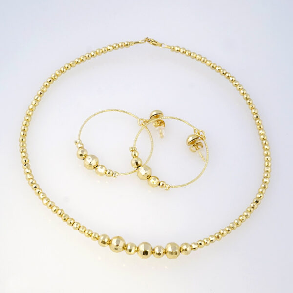 Set de Acero Inoxidable Bañado en Oro 14K – SET090 - Imagen 3