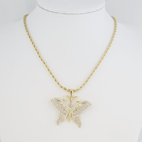 Cadena de Acero Inoxidable Bañada en Oro 14K – CH1405
