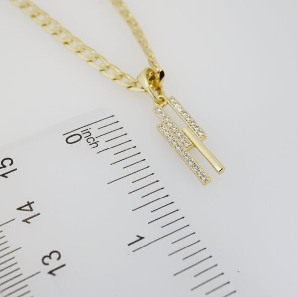 Cadena de Acero Inoxidable Bañada en Oro 14K – CH1417 - Imagen 3