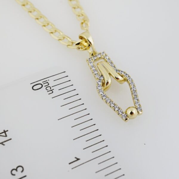 Cadena de Acero Inoxidable Bañada en Oro 14K – CH1420 - Imagen 3