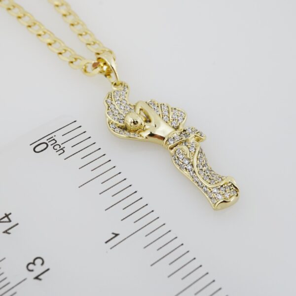 Cadena de Acero Inoxidable Bañada en Oro 14K – CH1432 - Imagen 3